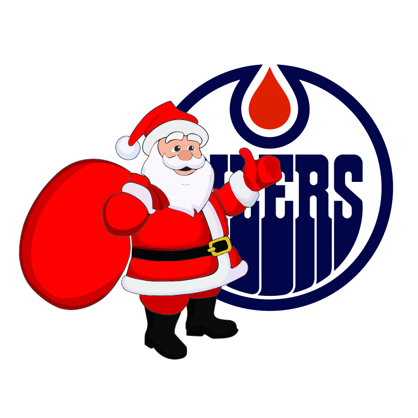 Edmonton Oilers Santa Claus Logo vinyl decal